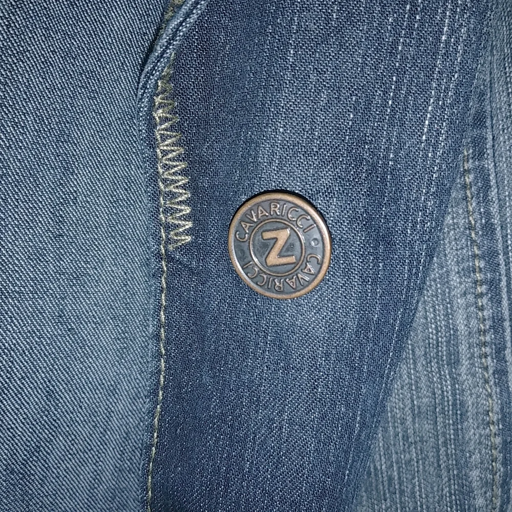 Z. Cavaricci 1X Y2K Dark Wash Denim Jeans Blazer Jacket Plus - Picture 4 of 6